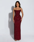 EVIE | Lace Trim Sleeveless Maxi Dress
