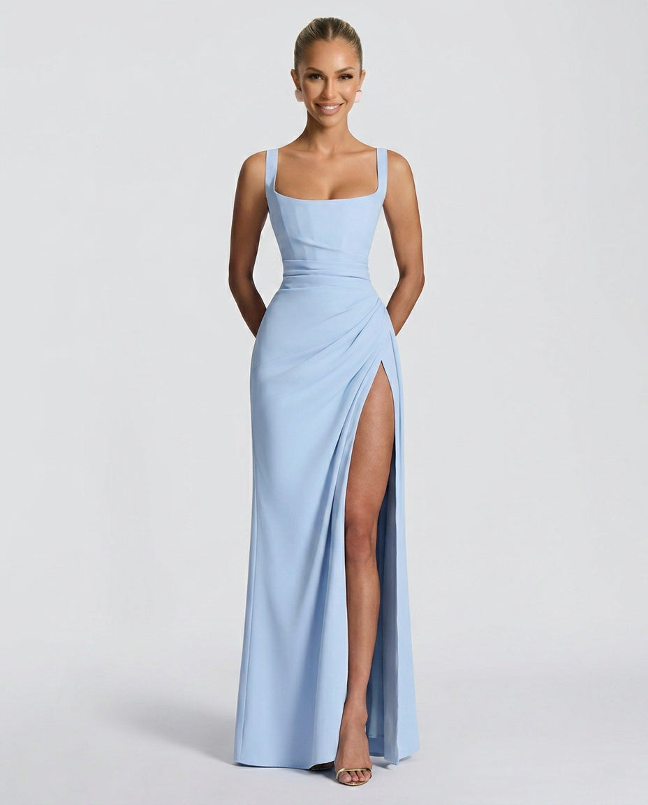 EVIE | Strapless Tiered Maxi Dress