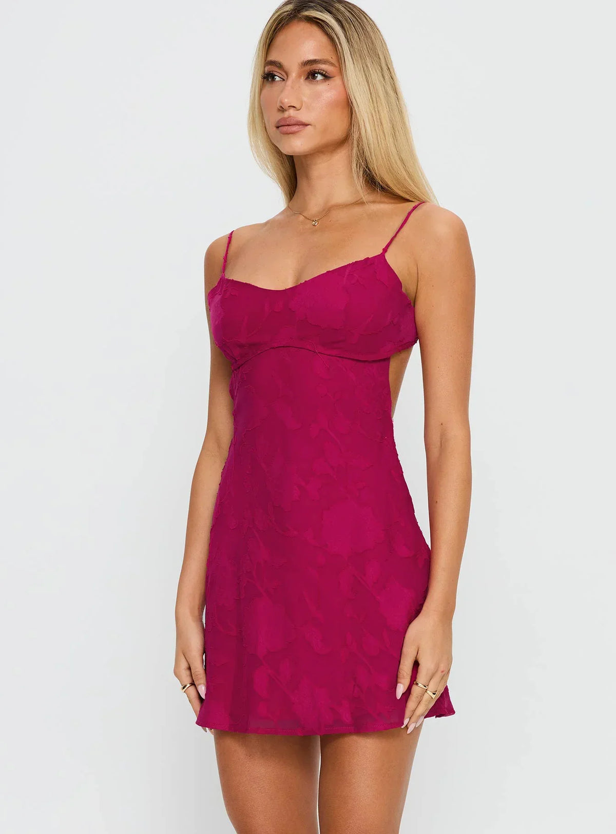 EVIE | Floral Ruffle Tie-Back Mini Dress