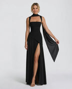EVIE | Strapless Ruched Maxi Dress