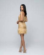 EVIE | Sequin Feather Tassel Mini Dress