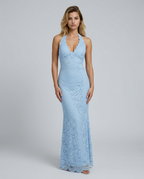 EVIE | Lace Halter Backless Maxi Dress