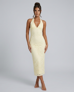 EVIE | Lace Halter Backless Maxi Dress