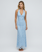 EVIE | Lace Halter Backless Maxi Dress