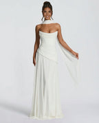 EVIE | One Shoulder Ruched Bodycon Maxi Dress