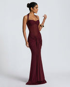EVIE | Halter Neck Backless Maxi Dress