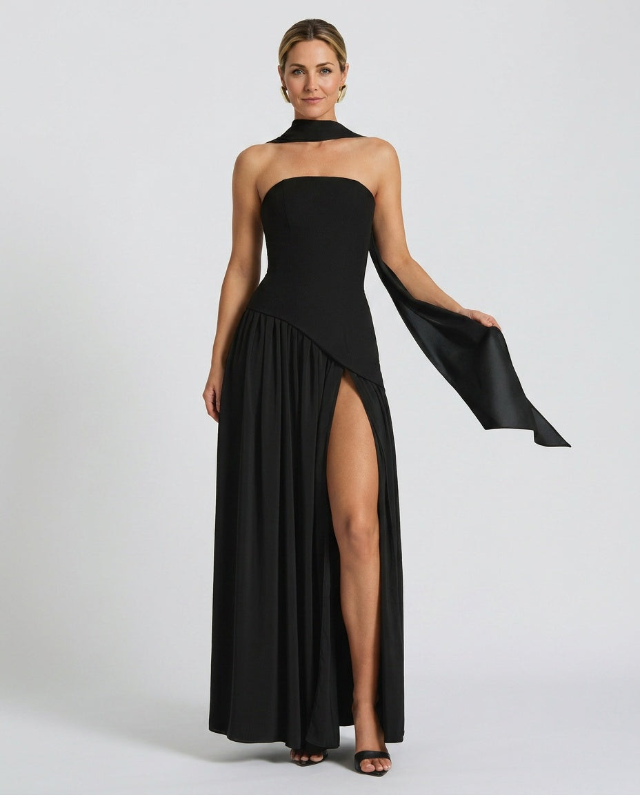 EVIE | Wrap Tie Waist Sleeveless Maxi Dress