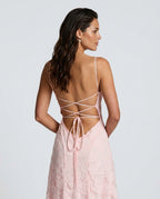 EVIE | Corset Lace-Up Back Maxi Dress