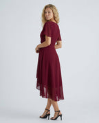 EVIE | Floral Lace Sleeveless Midi Dress