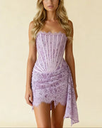 EVIE | Lace Corset Mini Dress