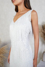 EVIE | Sequin Tiered Fringe Sleeveless Mini Dress