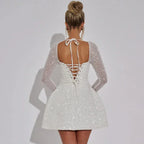 EVIE | Long Sleeve Sequin Bodycon Mini Dress
