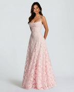 EVIE | Corset Lace-Up Back Maxi Dress