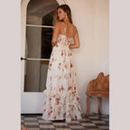 EVIE | Floral Sleeveless Side Slit Maxi Dress
