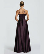 EVIE | Ruched Spaghetti Strap Maxi Dress
