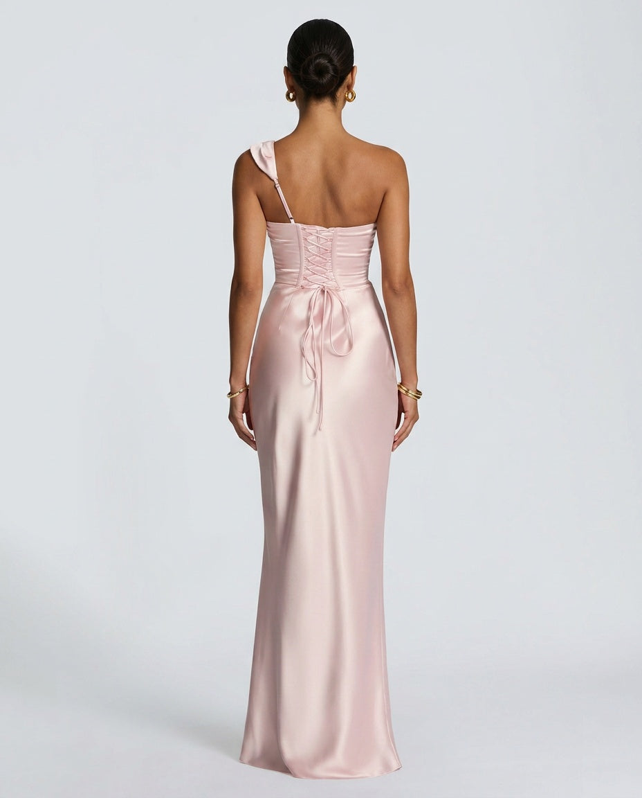 EVIE | Corset Strapless Sweetheart Maxi Dress