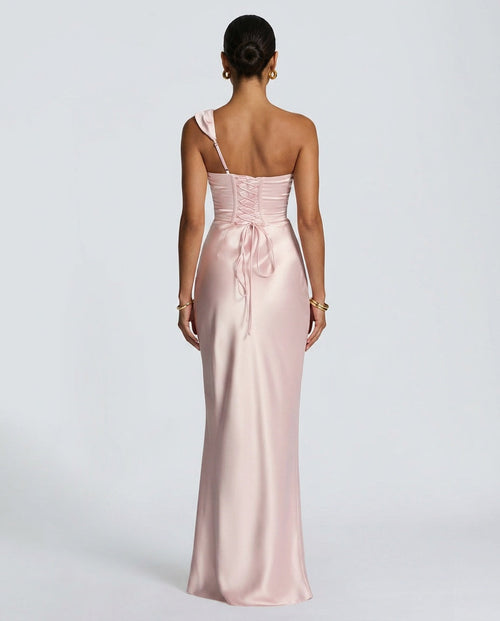 EVIE | Corset Strapless Sweetheart Maxi Dress
