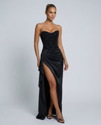 EVIE | Beaded Corset Sleeveless Evening Maxi Dress