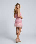EVIE | Sequin Feather Tassel Mini Dress
