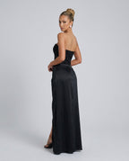 EVIE | Beaded Corset Sleeveless Evening Maxi Dress