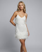 EVIE | Sequin Feather Tassel Mini Dress